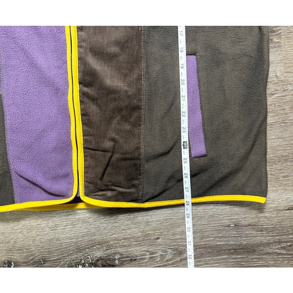 NWT Round Two Size XL Purple & Brown Zip Down Fleece Jacket - Picture 4 of 7